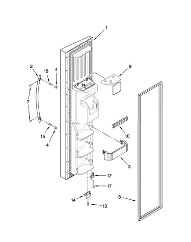 Freezer door parts