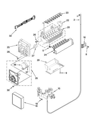 Icemaker parts, optional parts (not included)