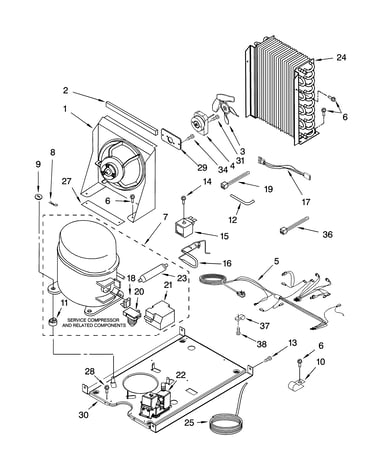 Unit parts, optional parts (not included)