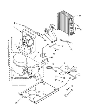 Unit parts, optional parts (not included)