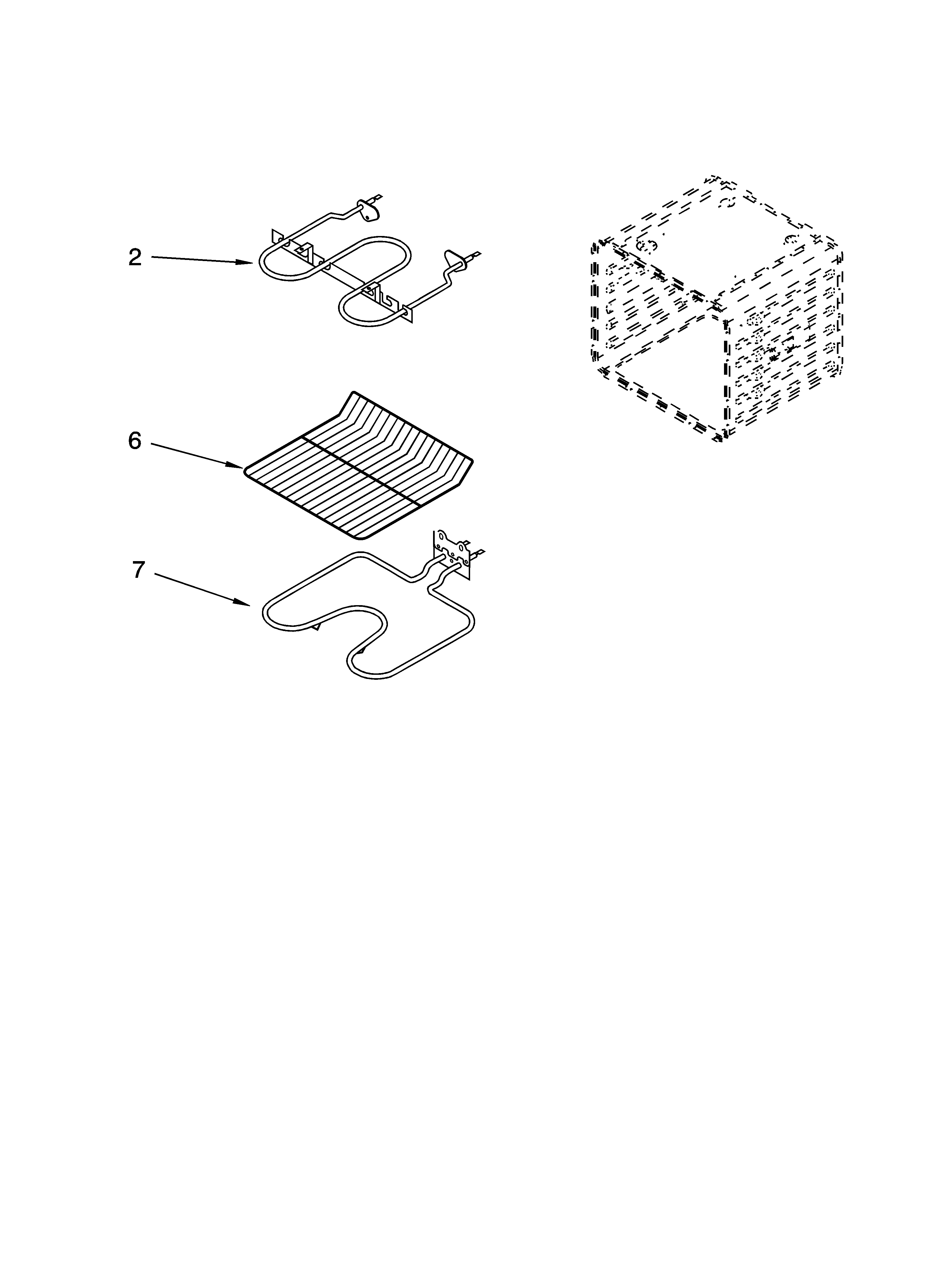 Internal oven parts