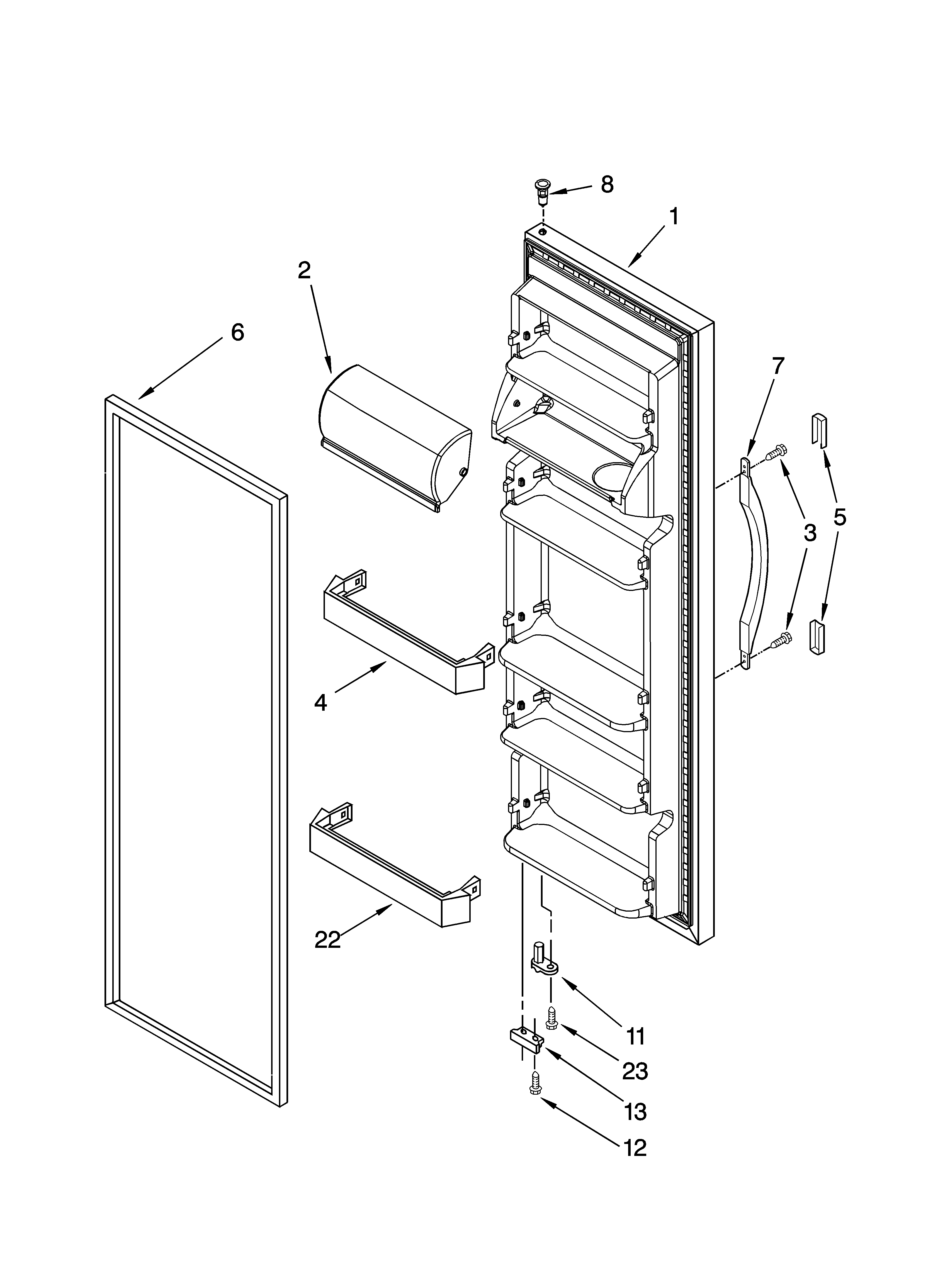 Refrigerator door parts