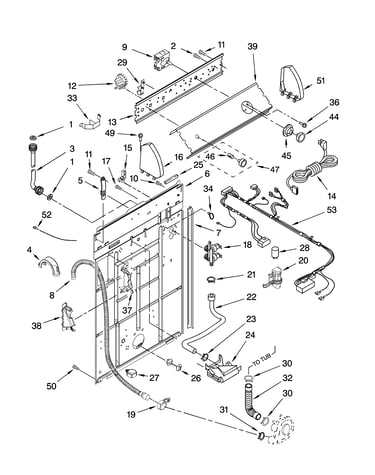 Controls and rear panel parts