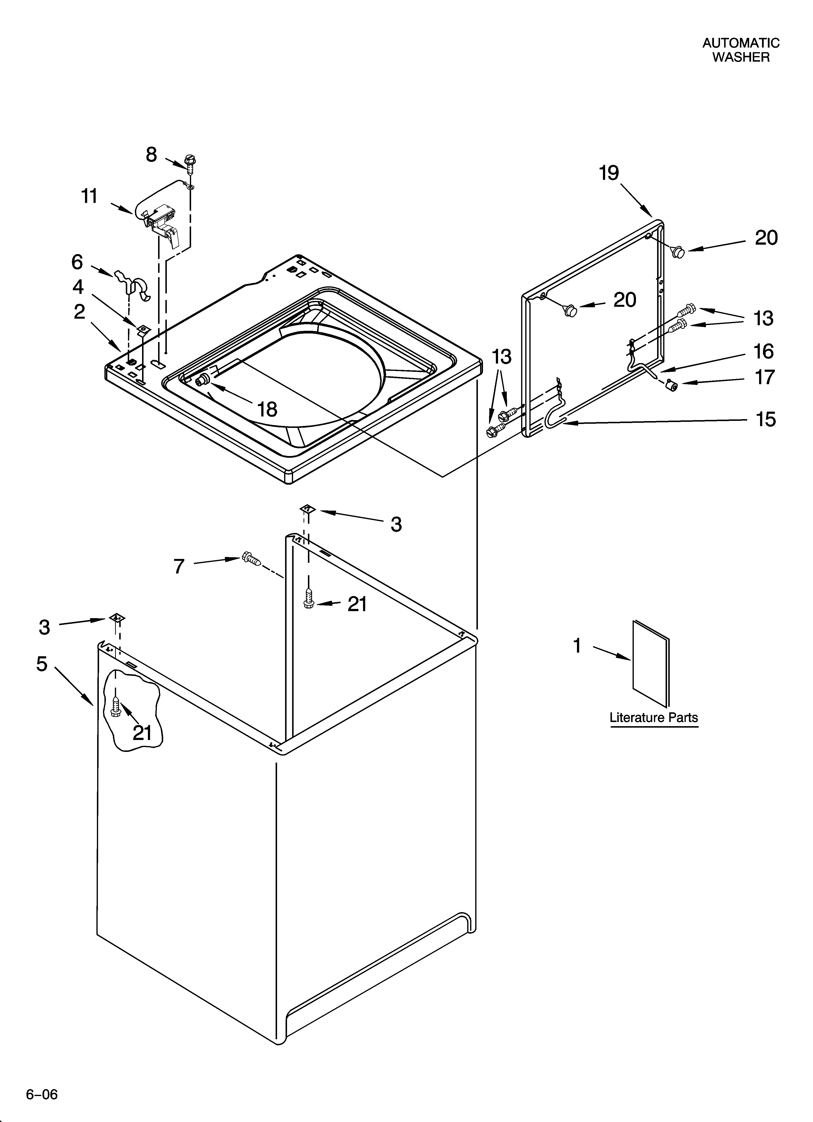 Top and cabinet parts