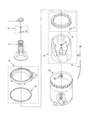 Agitator, basket and tub parts