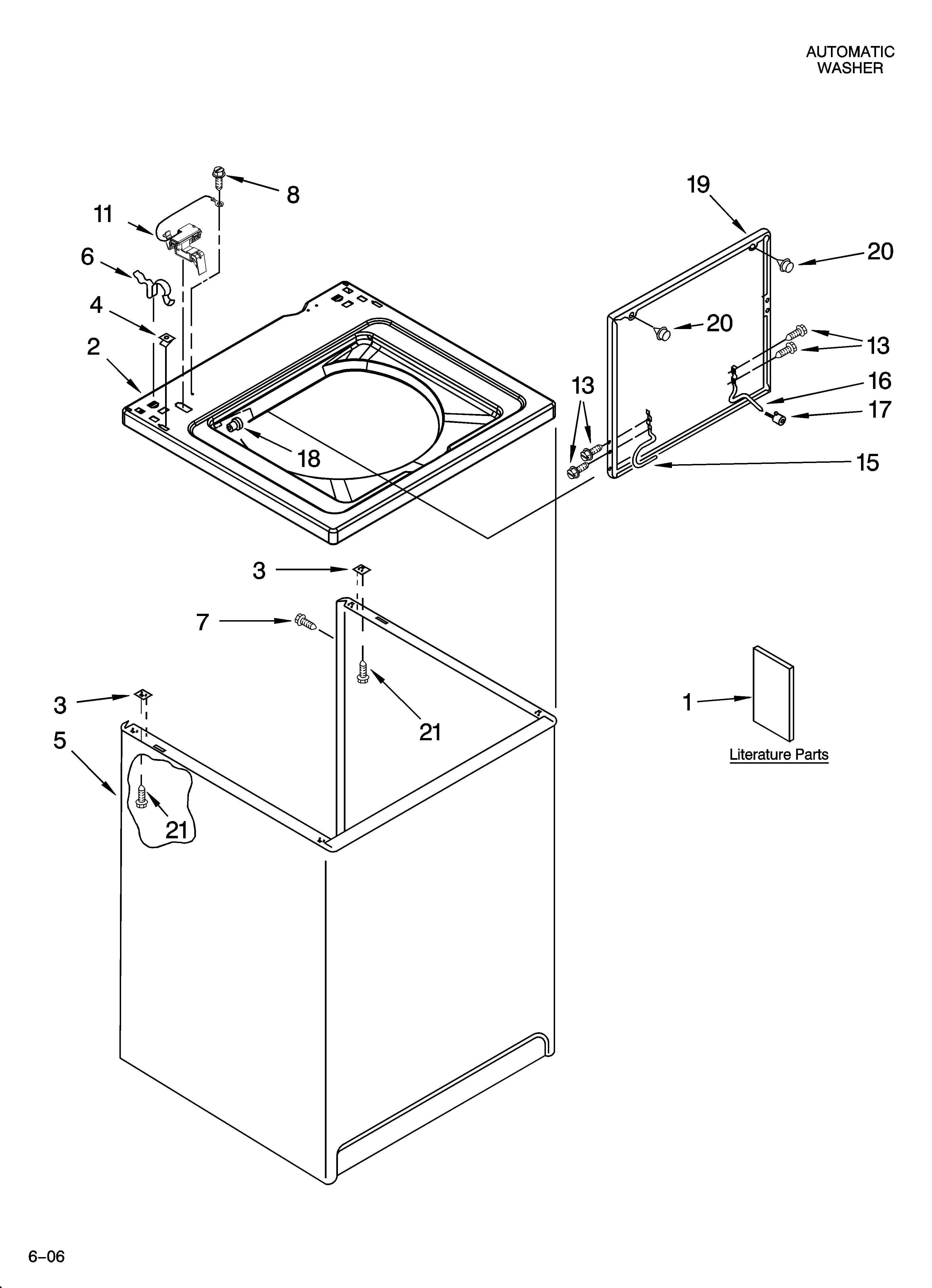 Top and cabinet parts