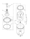 Agitator, basket and tub parts