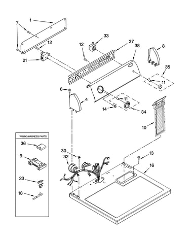 Top and console parts