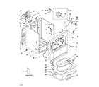 Whirlpool WED5500ST0 cabinet parts diagram