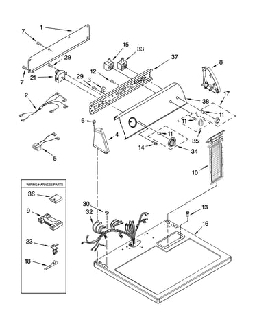 Top and console parts