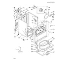Whirlpool WED5530SQ0 cabinet parts diagram