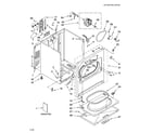 Whirlpool WED5550SQ0 cabinet parts diagram