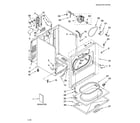 Whirlpool WED5700SW0 cabinet parts diagram