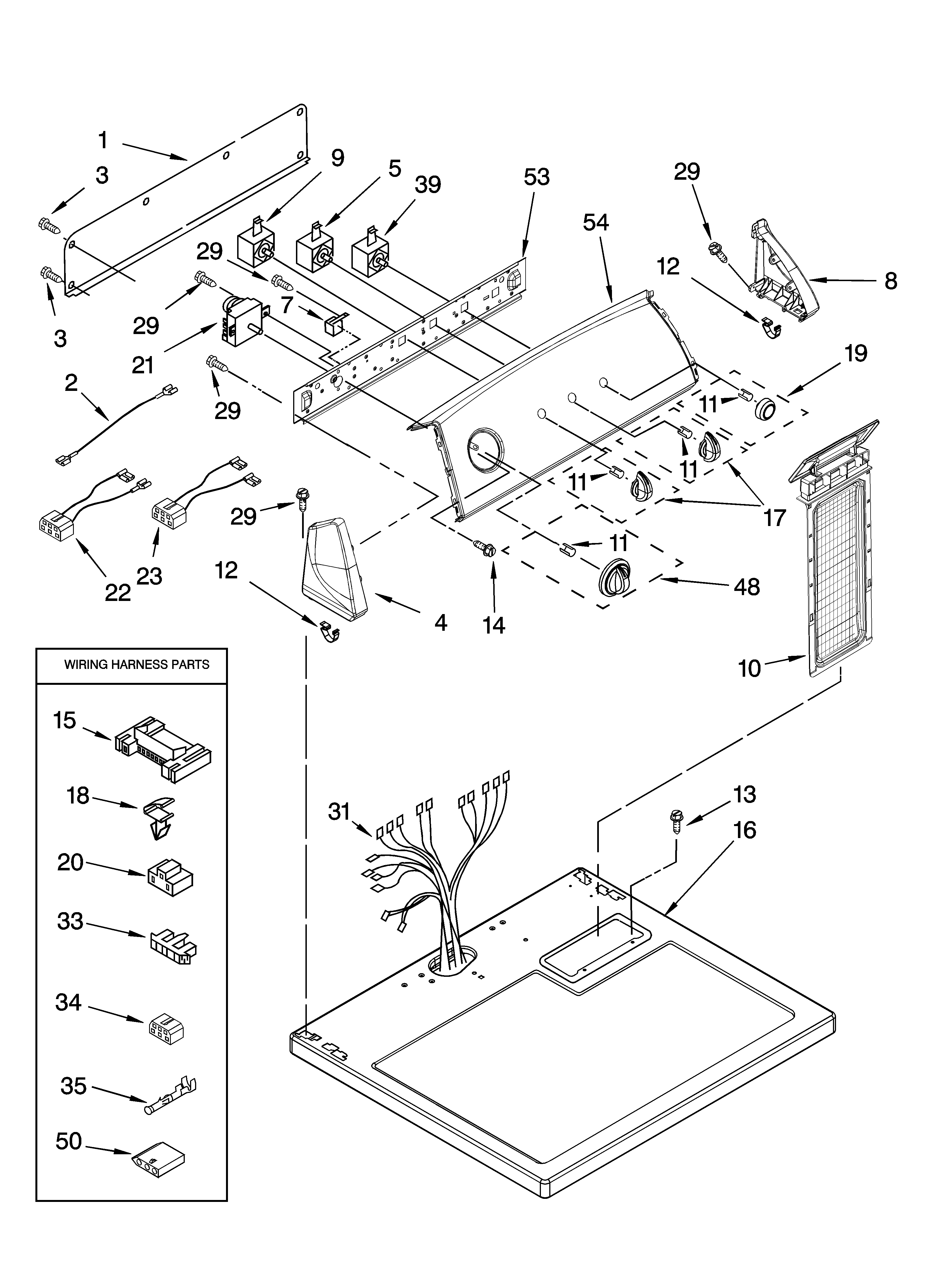 Top and console parts