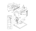 Whirlpool WED5800SG0 top and console parts diagram