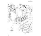 Whirlpool WED5810SW0 cabinet parts diagram