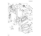 Whirlpool WED5900SW0 cabinet parts diagram