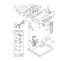 Whirlpool WED5900SW0 top and console parts diagram