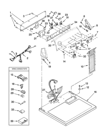 Top and console parts