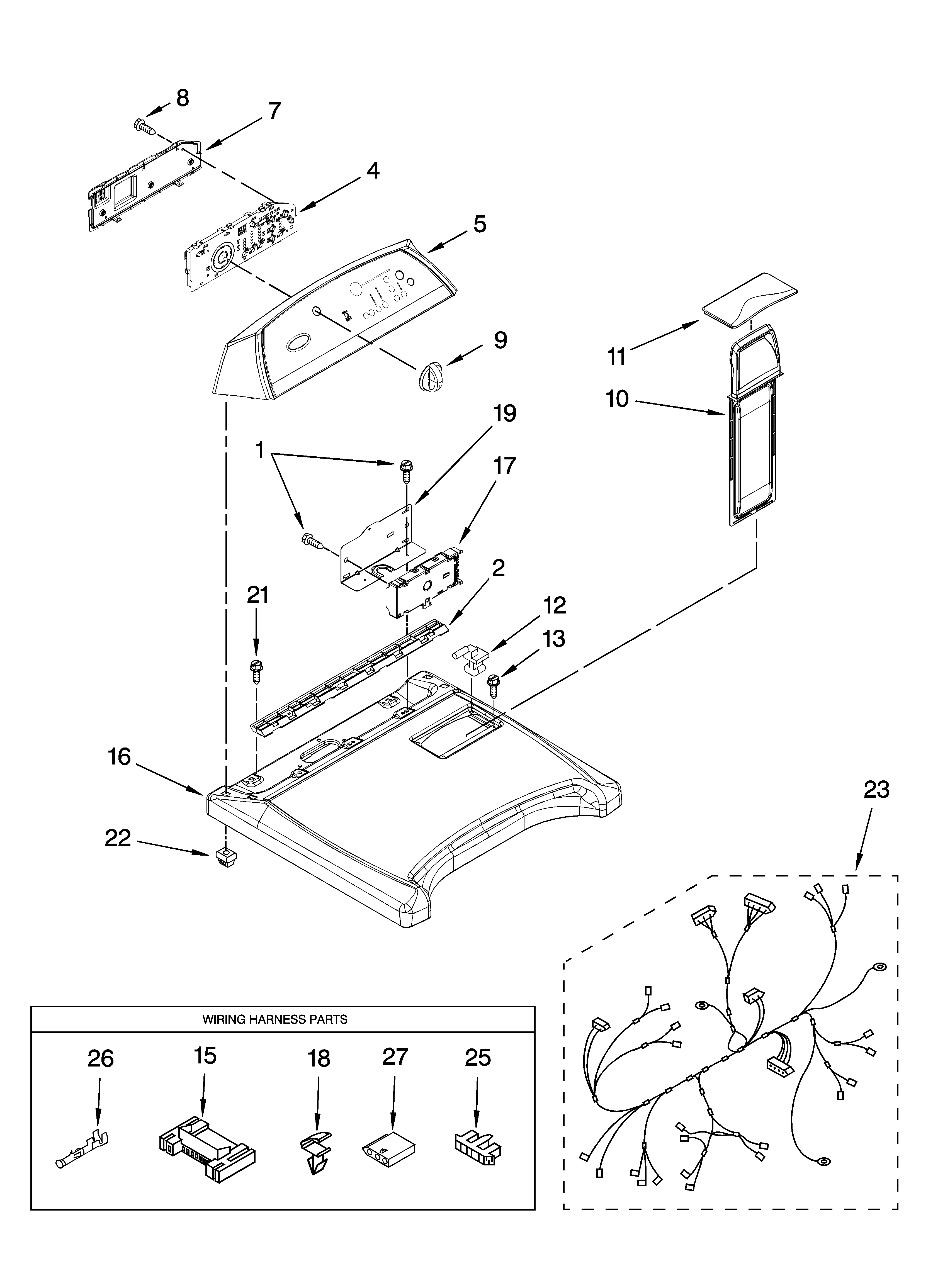 Top and console parts