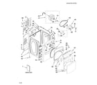 Whirlpool WED6400SG0 cabinet parts diagram