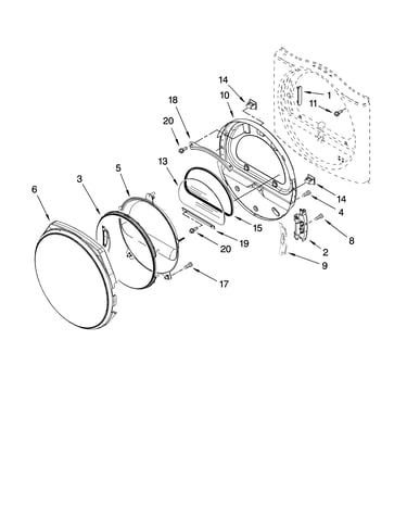 Door parts, optional parts (not included)