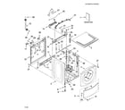 Whirlpool WFW8410SW0 top and cabinet parts diagram