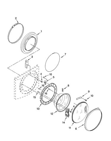 Door and latch parts