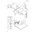 Whirlpool WGD5310SQ0 top and console parts diagram