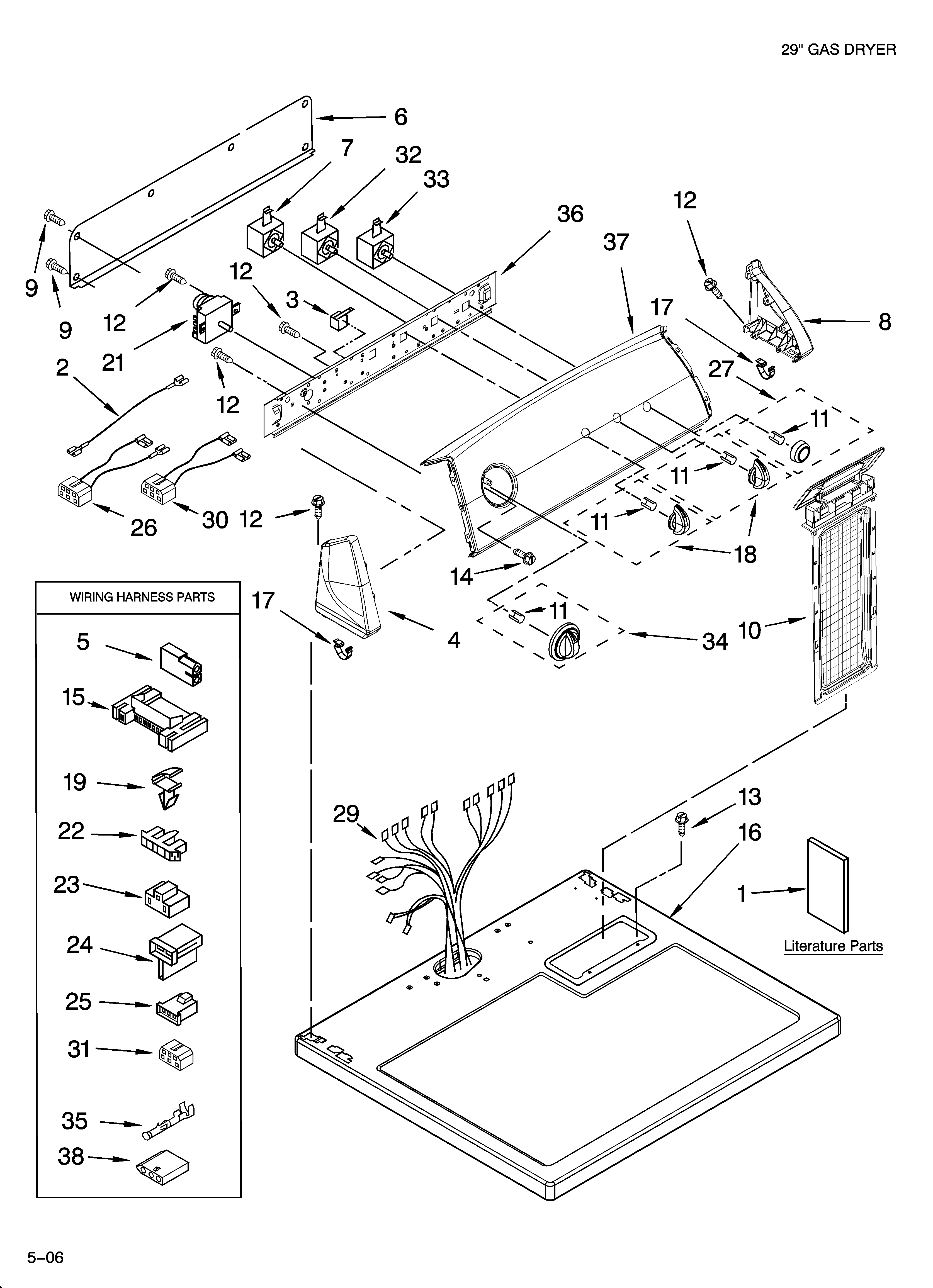 Top and console parts