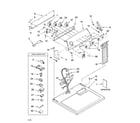 Whirlpool WGD5850SW0 top and console parts diagram