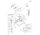 Whirlpool WGD6400SB0 top and console parts diagram