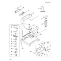 Whirlpool WGD6400SW0 top and console parts diagram