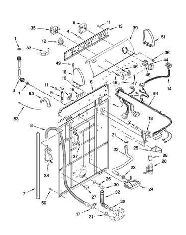 Controls and rear panel parts