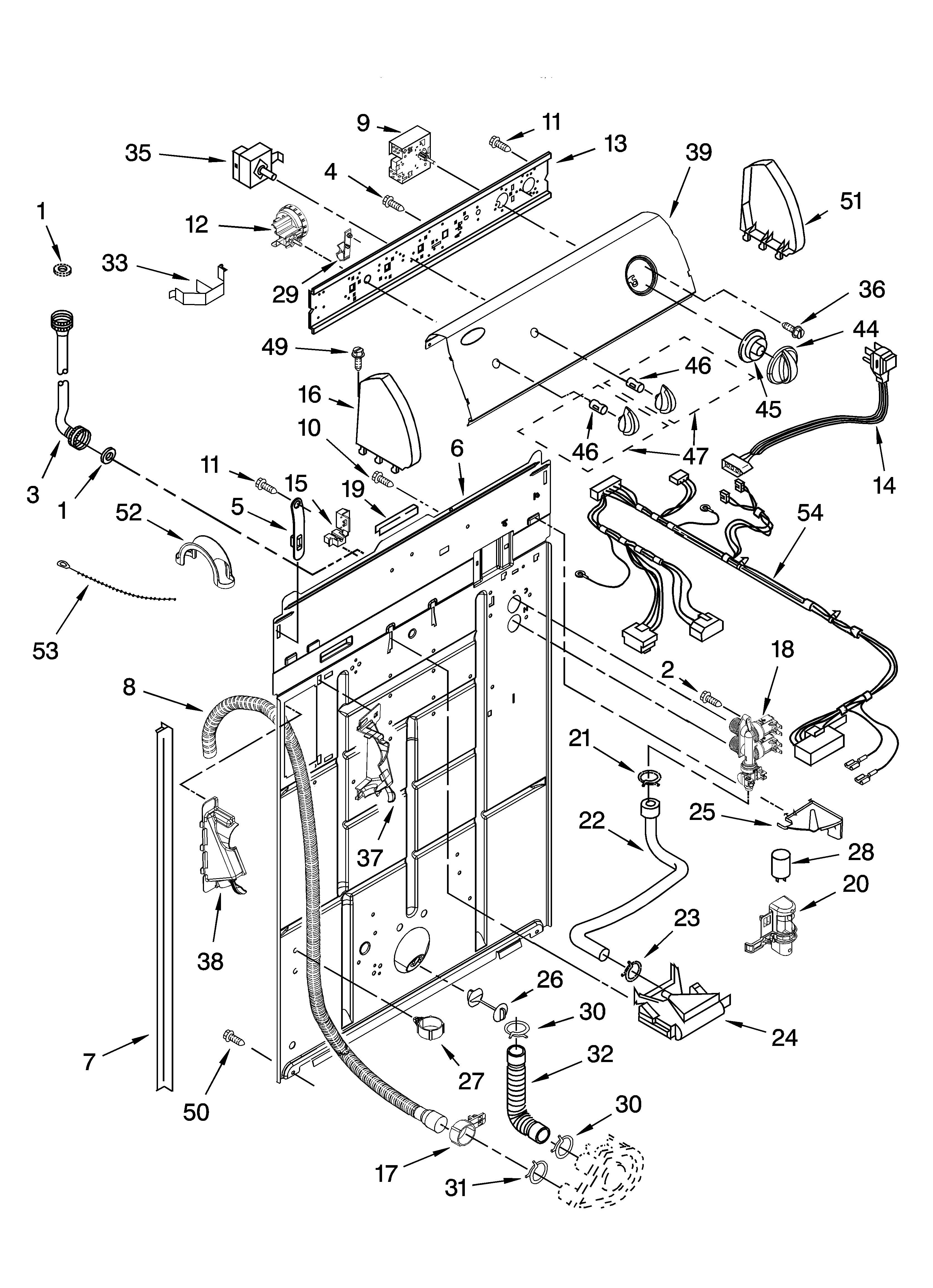 Controls and rear panel parts