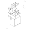 Whirlpool WTW5521SQ0 top and cabinet parts diagram