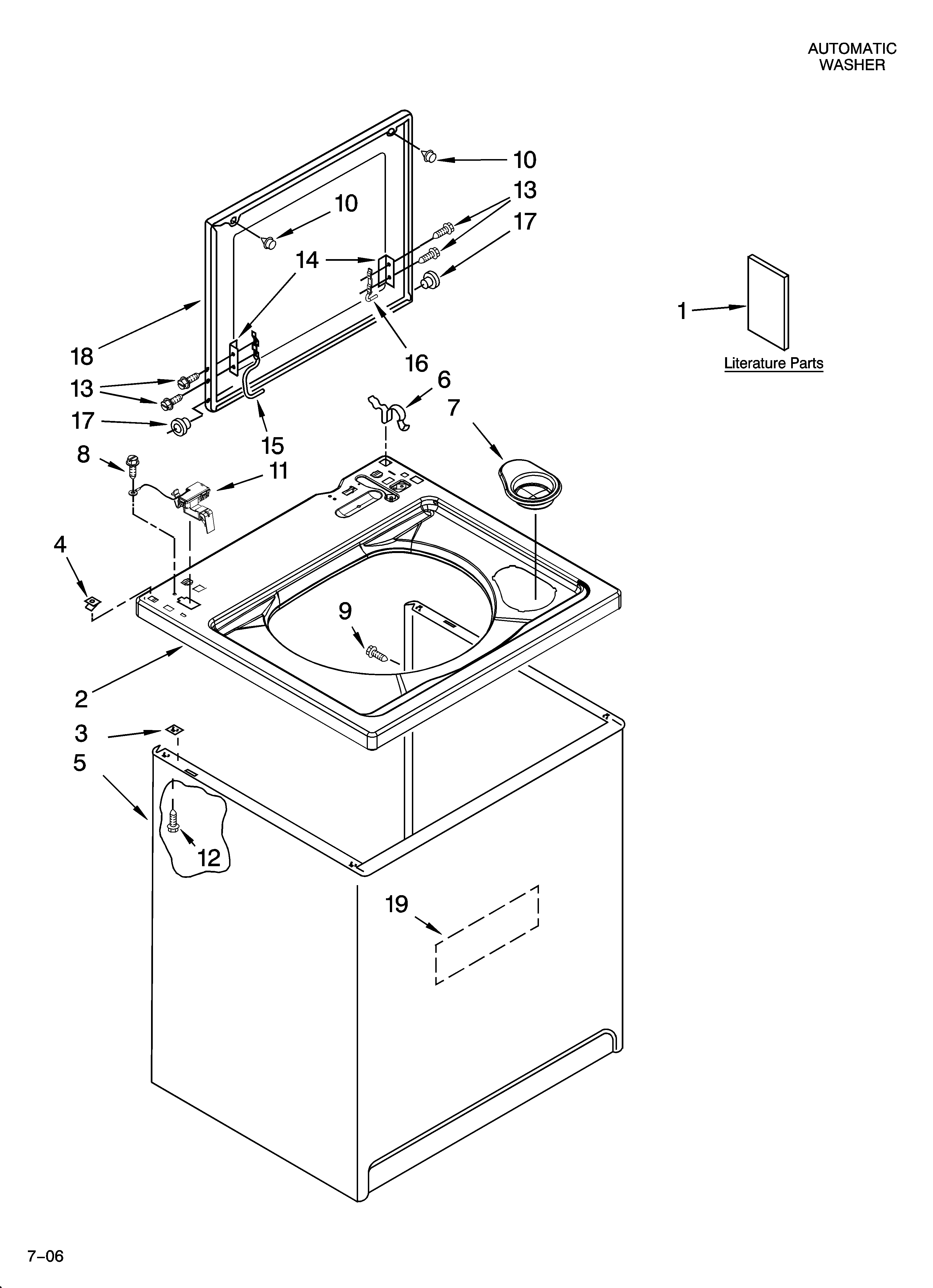 TOP AND CABINET PARTS