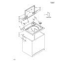 Whirlpool WTW5600SQ0 top and cabinet parts diagram