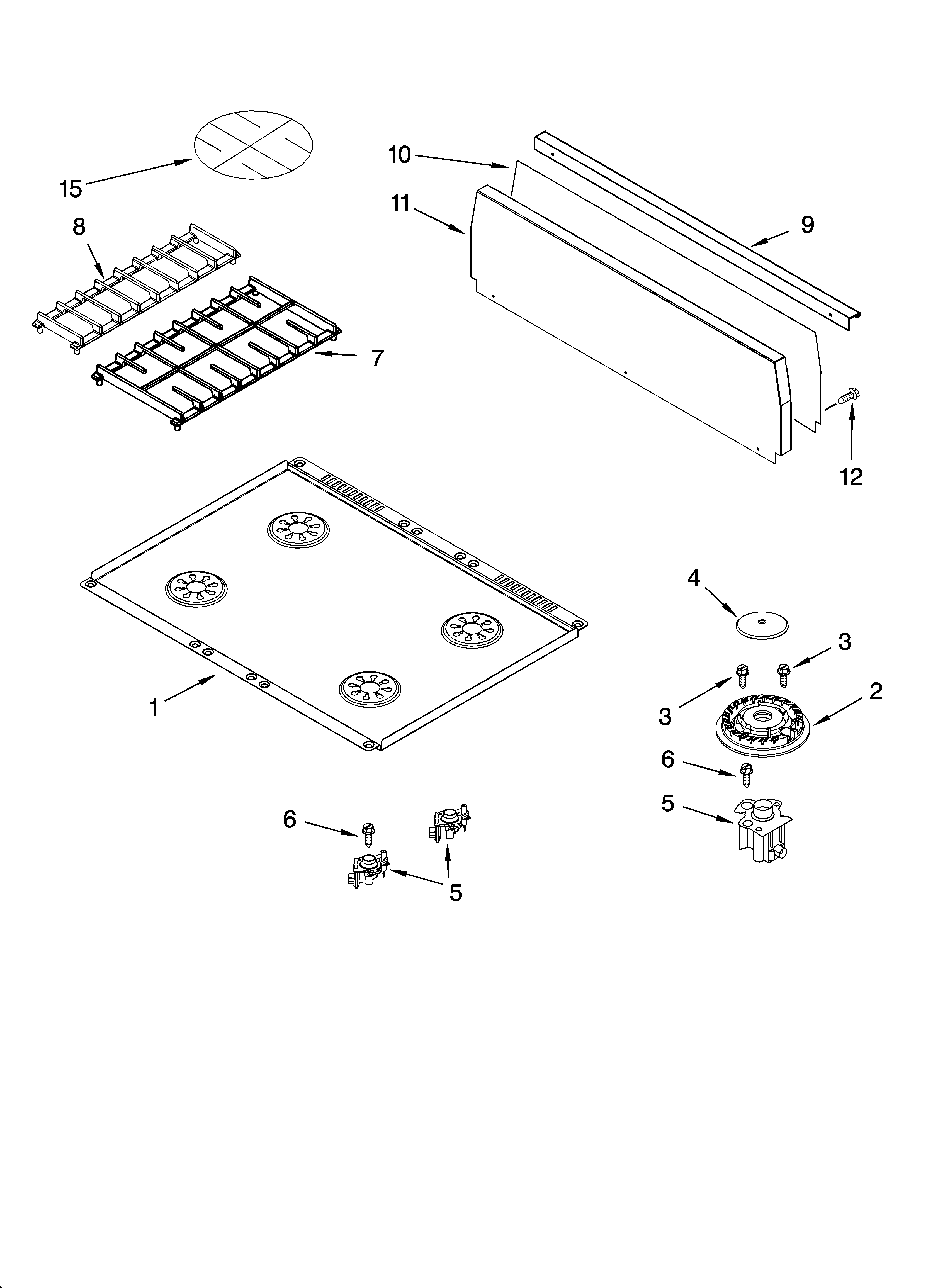 Cooktop parts