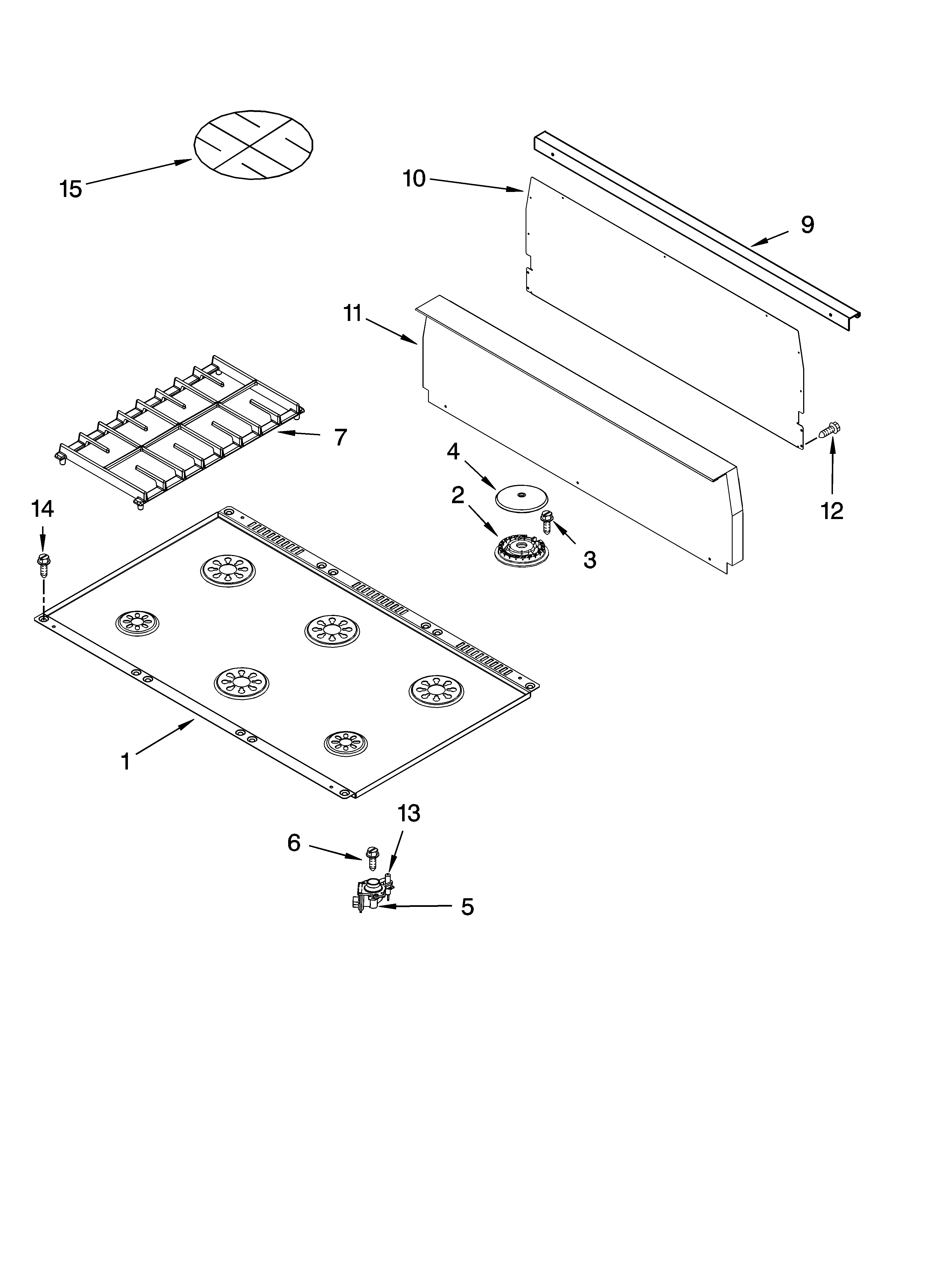 Cooktop parts