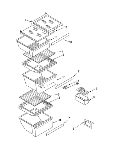Refrigerator shelf parts