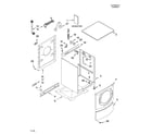 Whirlpool 7MGHW9100MW0 top and cabinet parts diagram