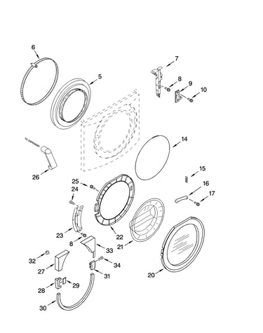 Door and latch parts