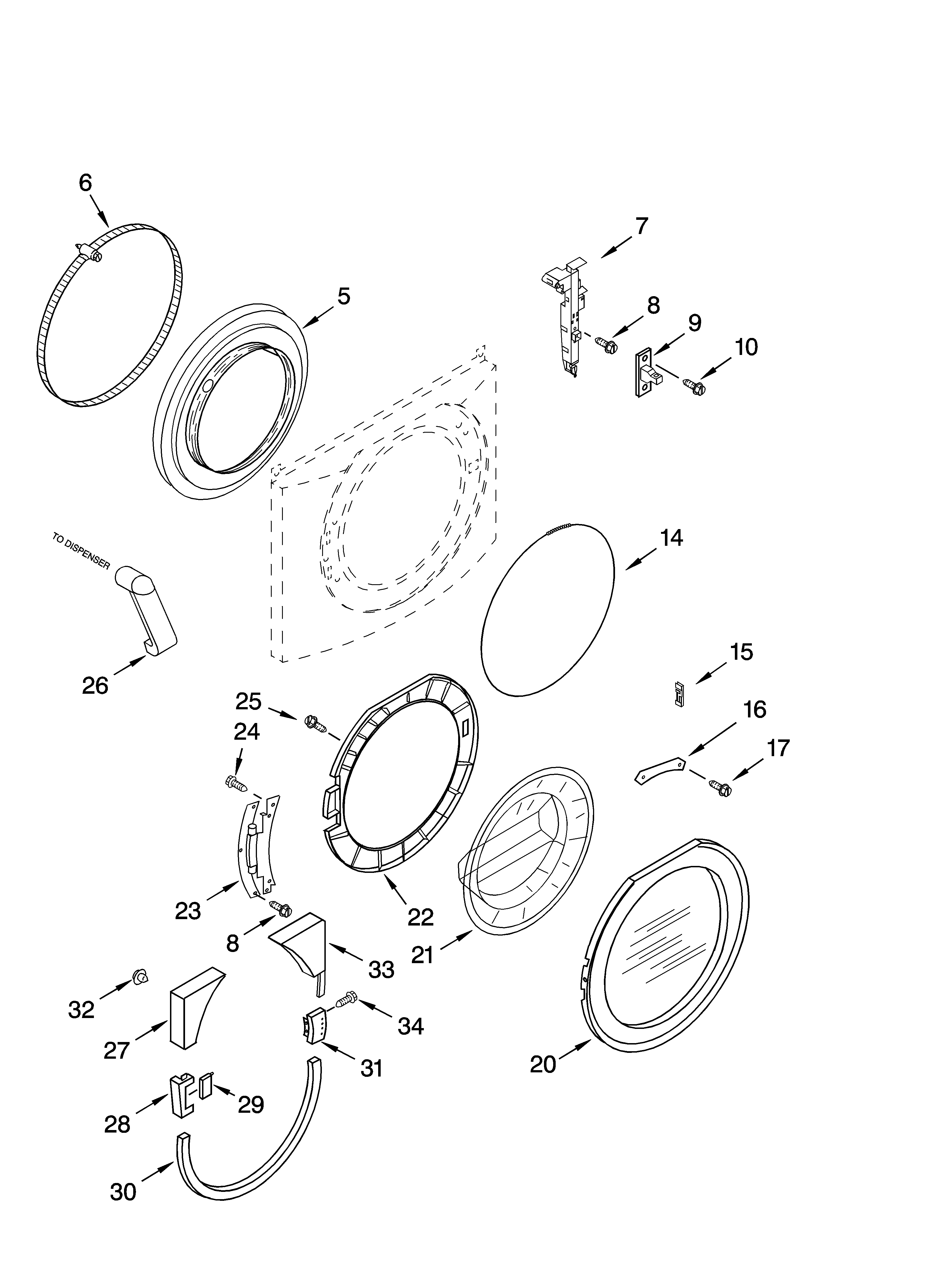 Door and latch parts