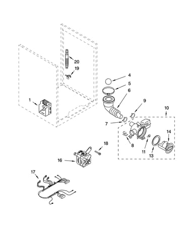 Pump and motor parts, optional parts (not included)