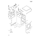 Whirlpool 7MGHW9400PW2 top and cabinet parts diagram
