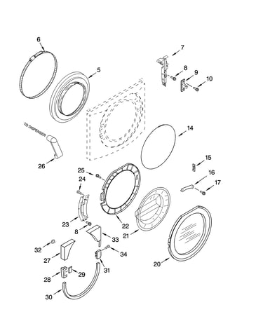 Door and latch parts