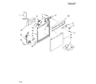 Whirlpool DU810SWPQ3 frame and console parts diagram