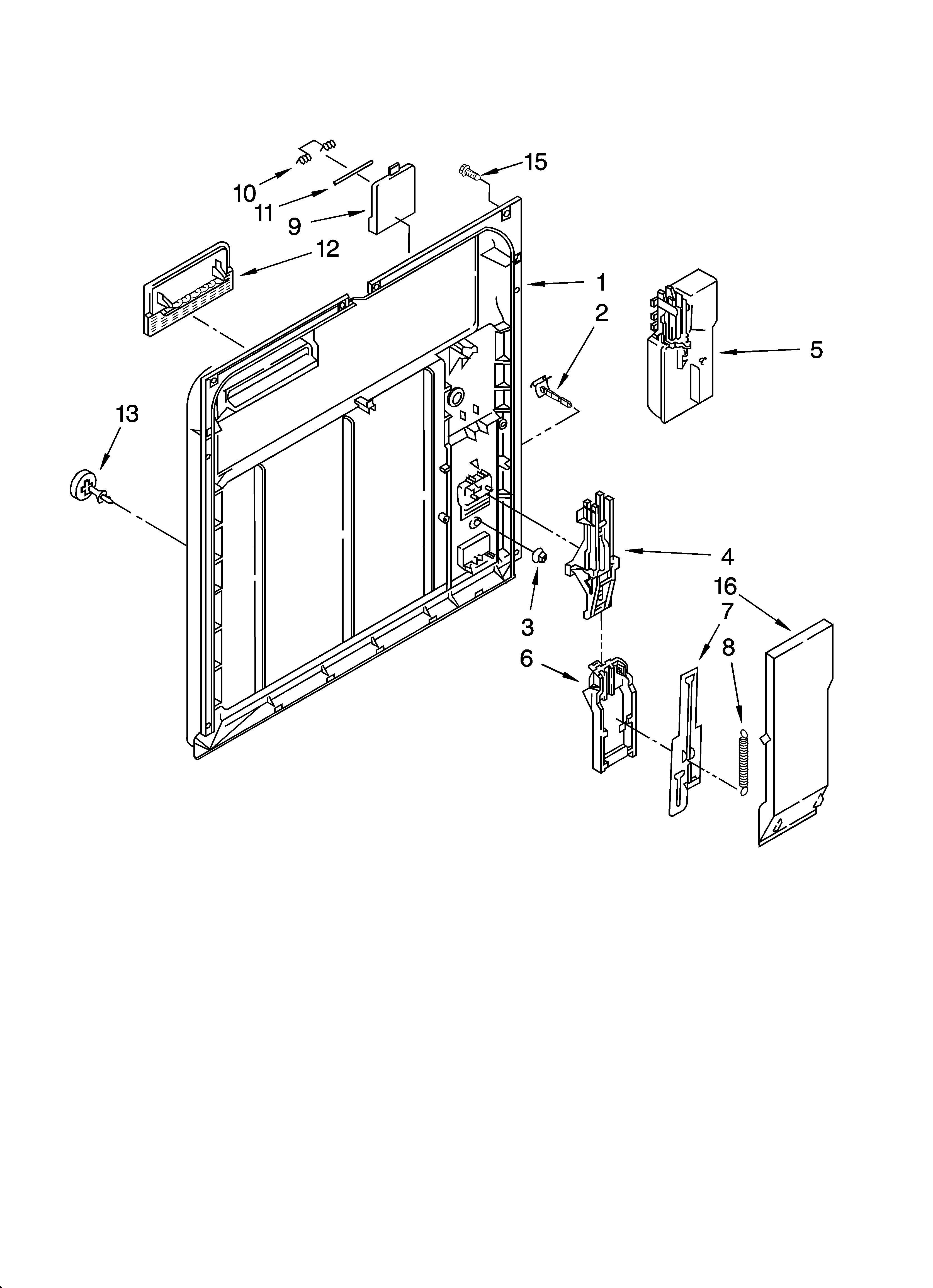Inner door parts