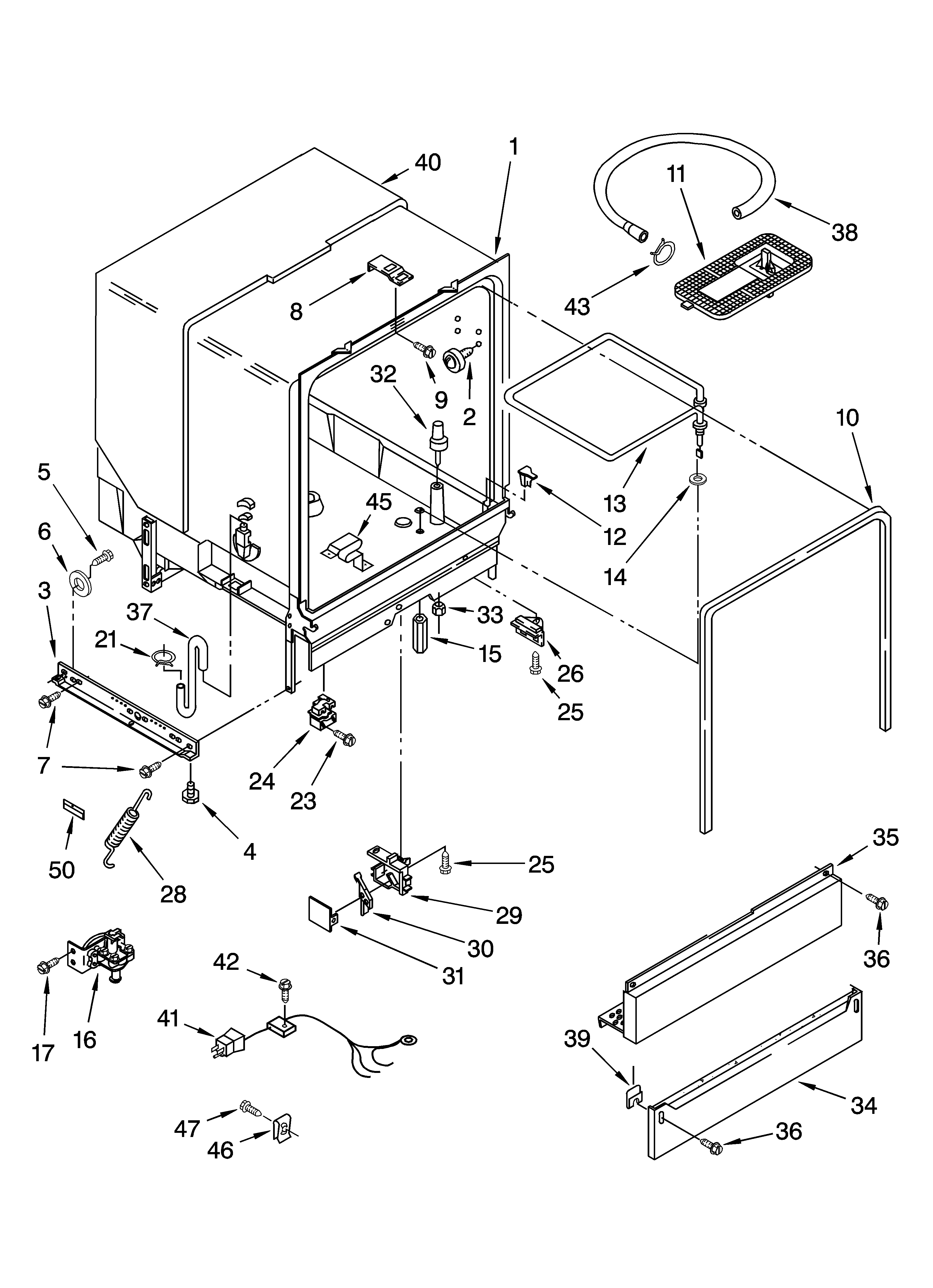 Tub assembly parts